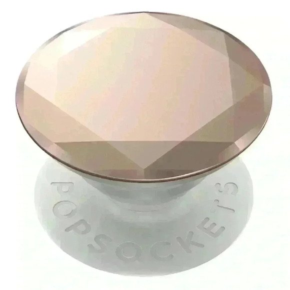 NWT Popspckets Popgrip Metallic Diamond  Rose Gold Phone Holder Accessory - Picture 1 of 4